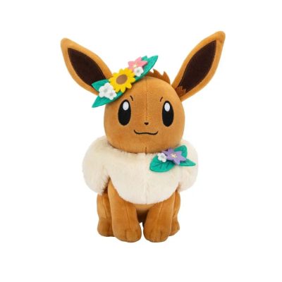 Plüss Pokémon Evoli virágokkal 20 cm 