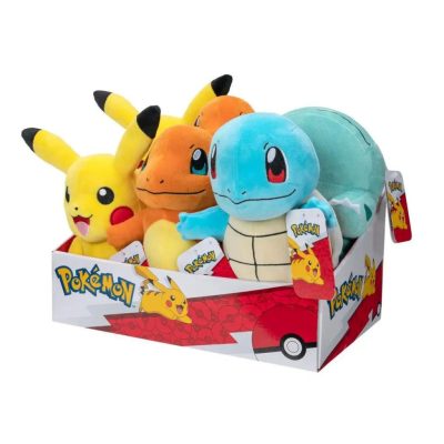 Plüss Pokémon Kanto kezdő Pokémon válogatás 20 cm 1 db véletlenszerű