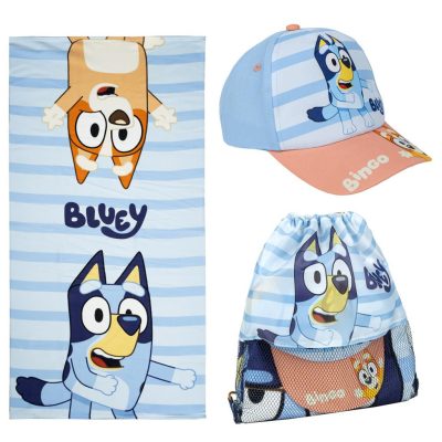 Bluey & Bingo törölköző, tornazsák, baseball sapka szett