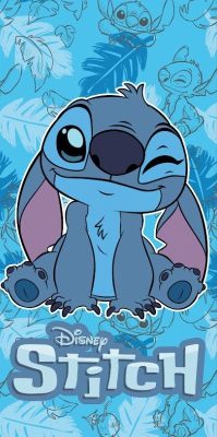 Disney Lilo és Stitch, A csillagkutya Sweet Wink fürdőlepedő, strand törölköző 70x140 cm (Fast Dry)