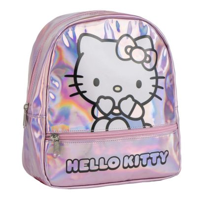Hello Kitty Iridescent hologrammos hátizsák, táska 23 cm