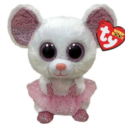 BOOS plüss figura NINA, 24 cm - fehérbalerinaegér