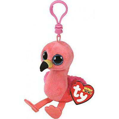 BOOS plüss figura GILDA, clip 8,5 cm - flamingó 