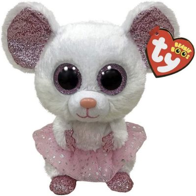 BOOS plüss figura NINA, 15 cm - fehérbalerinaegér