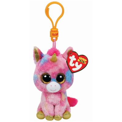 BOOS plüss figura FANTASIA, Clip 8,5 cm - sokszínű unikornis 