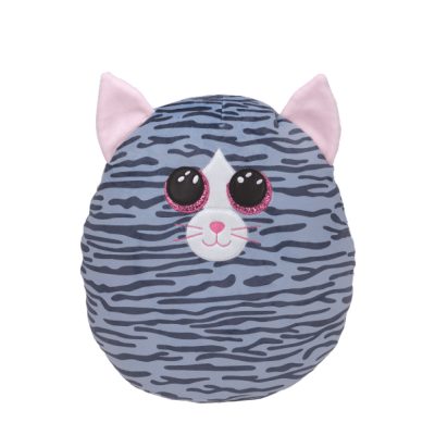 Ty Squishy Beanies párna alakú plüss figura KIKI, 22 cm - szürkemacska