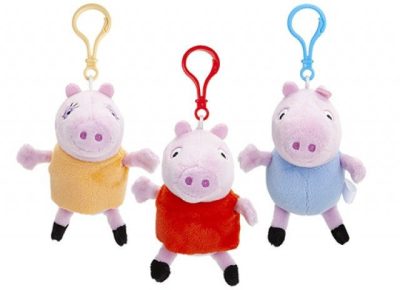 Peppa malac kulcstartós plüss 12 cm bagclip