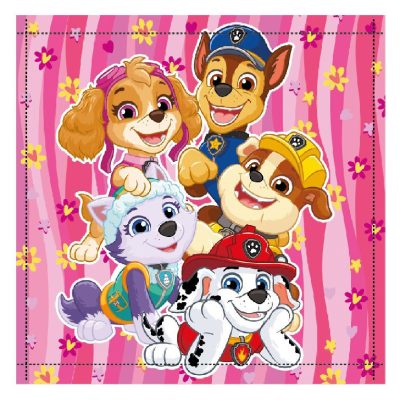 Mancs Őrjárat Happy Team kéztörlő, arctörlő, törölköző 30x30cm