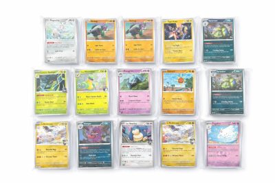 50 db Pokémon kártya csomag: 10 holo, 5 trainer