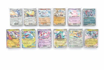 50 darabos Pokémon kártya csomag: 2ex, 15holo, 5trainer