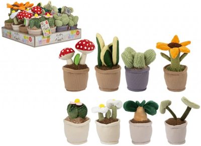 Plüss növény cserépben meglepetés figura 15 cm