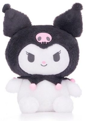 Hello Kitty Kuromi plüssfigura 24 cm sötétszürke
