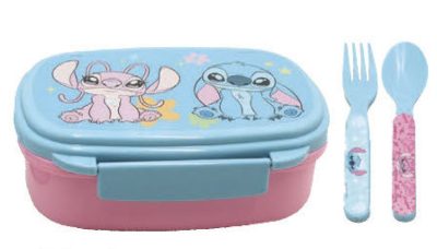 Disney Lilo és Stitch, a csillagkutya Alien 626 szendvicsdoboz + evőeszköz szett