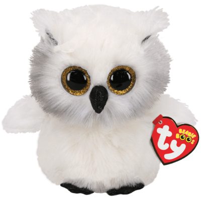 BOOS plüss figura AUSTIN, 15 cm - fehér bagoly