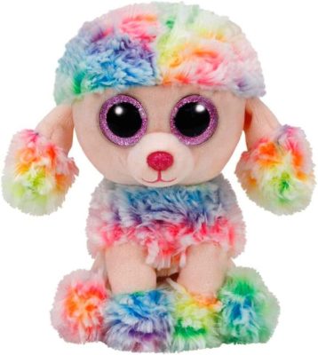 BOOS plüss figura RAINBOW, 15 cm - színes pudli