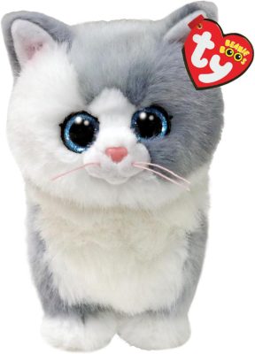 BOOS plüss figura FURLEY, 15 cm - szürke macska
