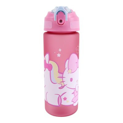 Hello Kitty Unicorn műanyag matt szívószálas kulacs 600 ml