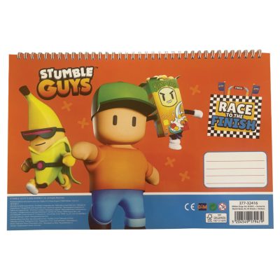Stumble Guys Race A/4 spirál vázlatfüzet 40 lapos matricával