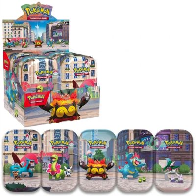 Pokémon TCG Lumiose City Mini Tin Display Box gyárilag fóliázott