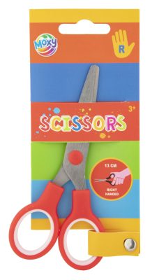 Piros Moxy jobbkezes olló 13 cm
