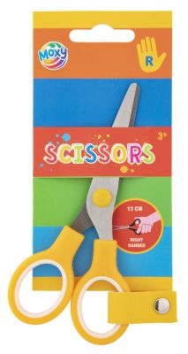 Sárga Moxy jobbkezes olló 13 cm