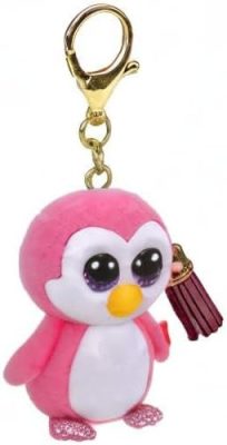 Ty Mini Boos Clip GLIDER, műanyag figura, rózsaszín pingvin