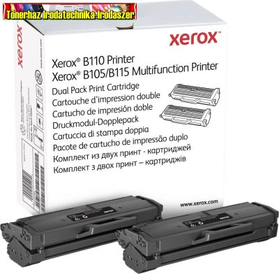 XEROX Eredeti Toner DUO PACK B105,B110,B115, (2*1500 /oldal) fekete 006R04964