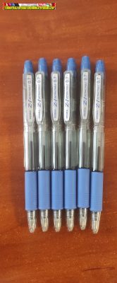 Zebra Z-1 Retractable Golyóstoll, 0,7 mm, nyomógombos kék
