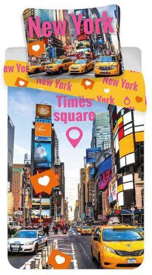 New York Times Square ágyneműhuzat 140×200cm, 70×90 cm