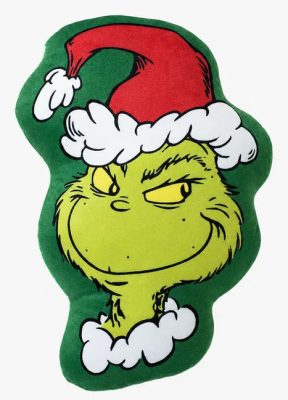 A Grincs Green Smile formapárna, díszpárna 36x23 cm