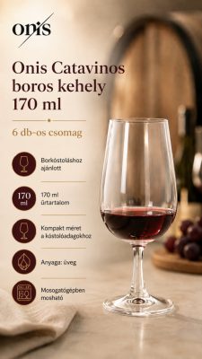 Onis Catavinos boros kehely 170 ml, 6 db-os csomag