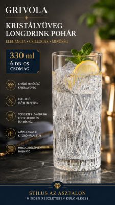 Grivola kristályüveg longdrink pohár 330 ml – 6 db-os csomag