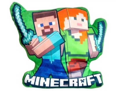 Minecraft Duo 3D formapárna, díszpárna 40 cm