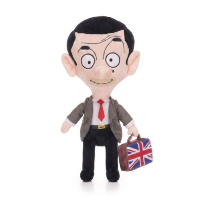 Mr. Bean plüss brit zászlós táskával 25 cm