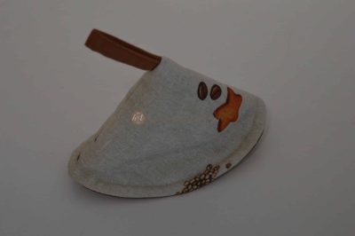 Edényfogó kávé mintával