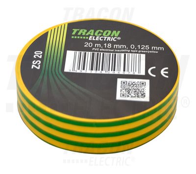 PVC Szigetelőszalag 20m*18mm ZÖLD-SÁRGA (10/zsugor, 250/karton)