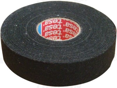 Vászon szigetelőszalag 25m×25mm×0,3mm, 105°C fekete (12/karton)