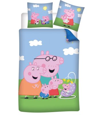 Peppa malac New Member gyerek, ovis ágyneműhuzat 100×135cm, 40×60 cm