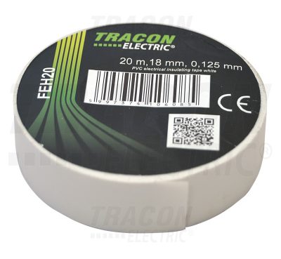 PVC Szigetelőszalag 20m*18mm FEHÉR (10/zsugor, 250/karton)