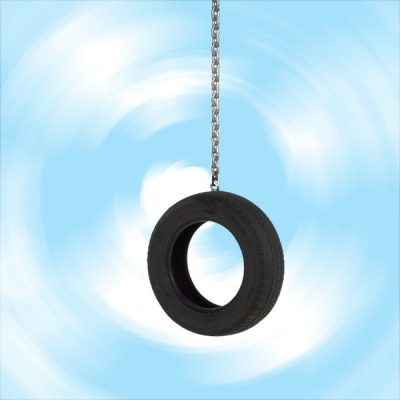Függőleges gumiabroncs hinta – 2 m-es lánccal