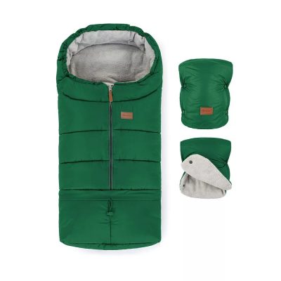 Petite&Mars Jibot 3in1 Téli Szett – Bundazsák és Kézmelegítő, Juicy Green