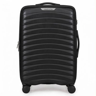 Feladható bővíthető bőrönd 20 kg M Fekete Tosca 