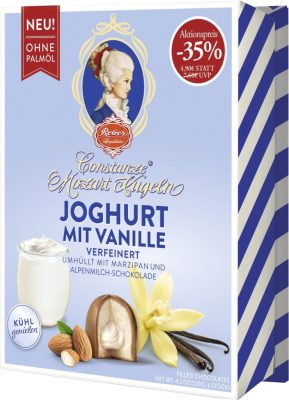 Reber Constanze Joghurt-Vanília golyók 120g