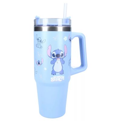 Stitch kék rozsdamentes acél szigetelt thermo kulacs 900ML 