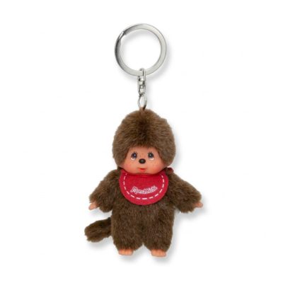 Moncsicsi fiú piros plüss kulcstartó 10 cm Monchhichi