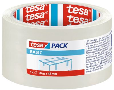 Tesa Basic Csomagolószalag 50*48mm, transparent (6/karton)