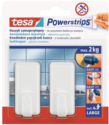 Tesa Powerstrips klasszikus nagy akasztók fehér 2db (6/karton)