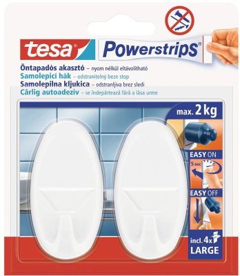 Tesa Powerstrips nagy ovális akasztók L méretű 2db (6/karton)