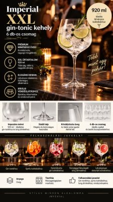 Imperial XXL gin-tonic kehely 920 ml – 6 db-os csomag