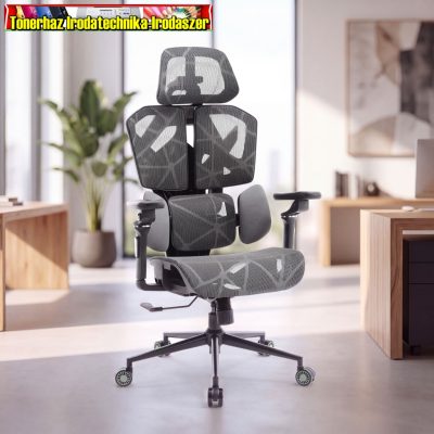 TitanMesh Pro Irodai forgószék oldalpárnával - szürke- 119 x 72 x 73 cm BMD1123GY